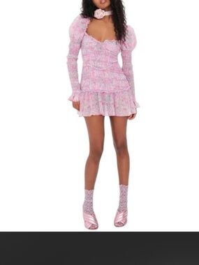 For Love and Lemons Oakley Ruffle Mini Dress